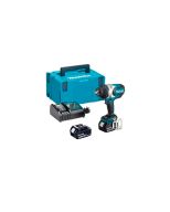 LLAVE DE IMPACTO INALAMBRICA 1/2" 18V 1000NM (2 BATERIAS + CARGADOR) DTW1002RTJ MAKITA