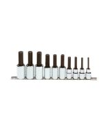 JUEGO DE DADOS 1/2" CON PUNTA HEXAGONAL METRICA DE 6 A 19 MM 10 PZAS. PROTO