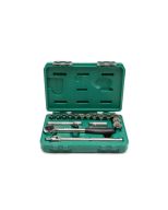 JUEGO DE DADOS 12 PUNTAS 1/2" 17 PZAS.  10 - 24 MM SATA