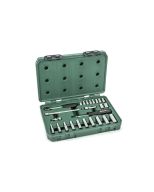 JUEGO DE DADOS 1/4" DE 5/32 - 1/2" + ACCESORIOS 25 PZAS. SATA