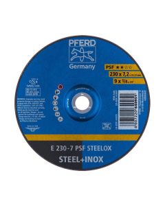 DISCO DE DESBASTE METAL INOXIDABLE 9" PSF (CAJA 10 UDS.) PFERD