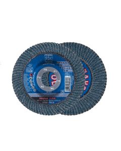 DISCO TRASLAPADO POLIFAN CURVO METAL INOXIDABLE 4.1/2" GRANO 40 SGP (CAJA 10 UDS.) PFERD