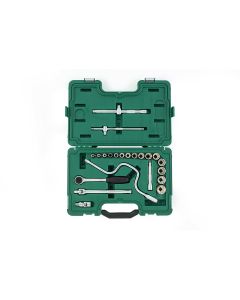 JUEGO DE DADOS 12 PUNTAS 1/2" 22 PZAS. 5/16-1.1/4" SATA