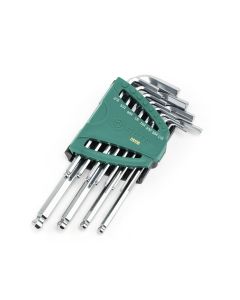 JUEGO DE LLAVES ALLEN CABEZA REDONDA 12 PIEZAS 1/16"-3/8" SATA